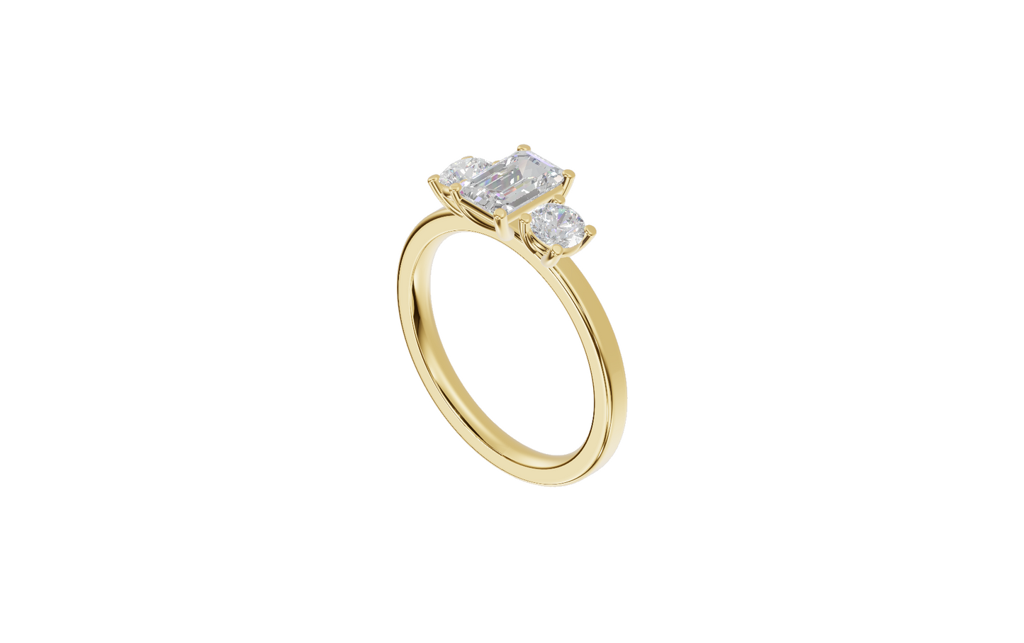 Emerald Three Stone
