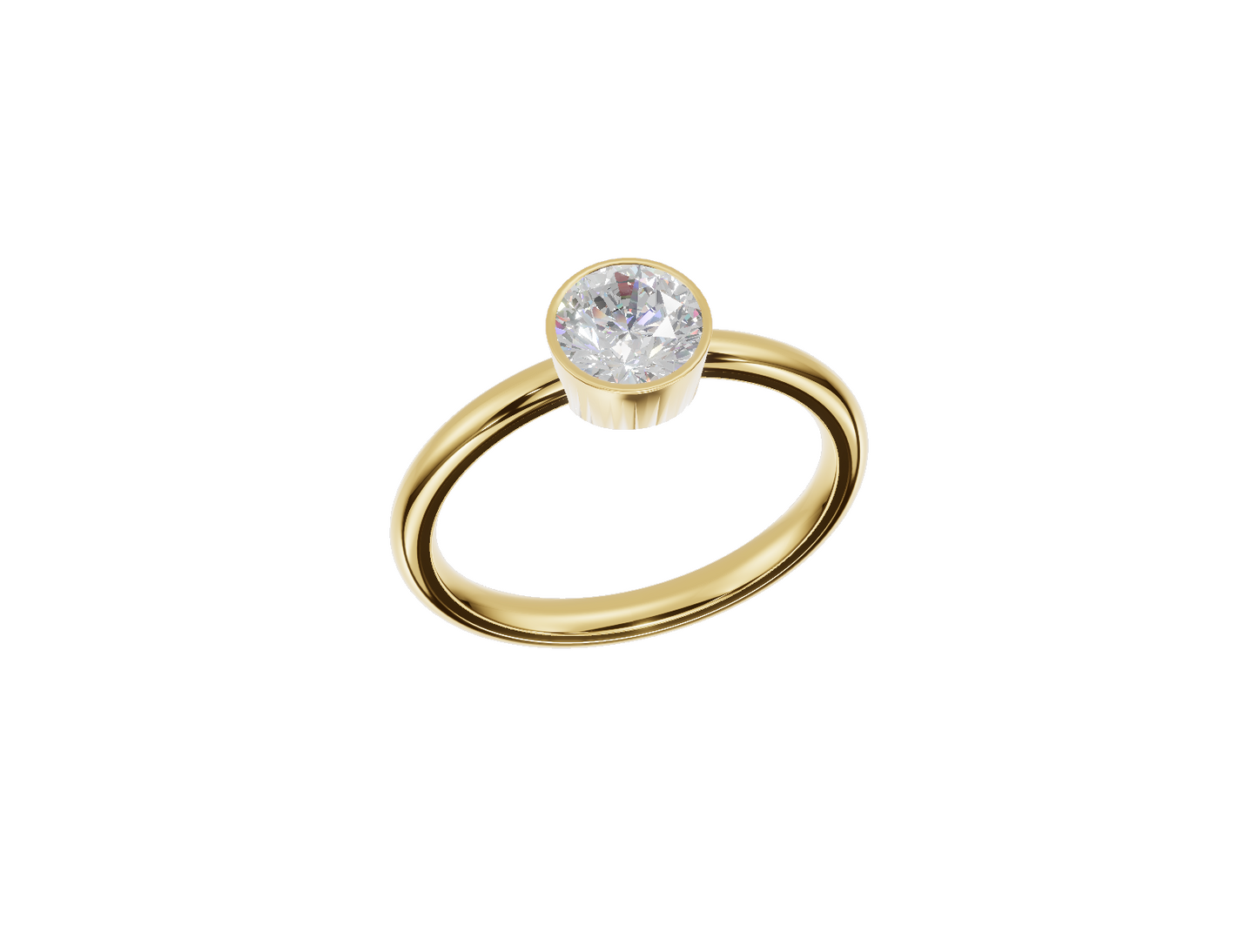 Emerald Bezel Solitaire