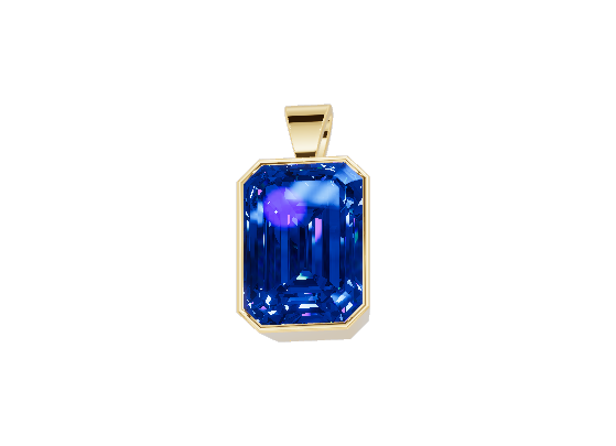 Emerald Bezel Solitaire Pendant
