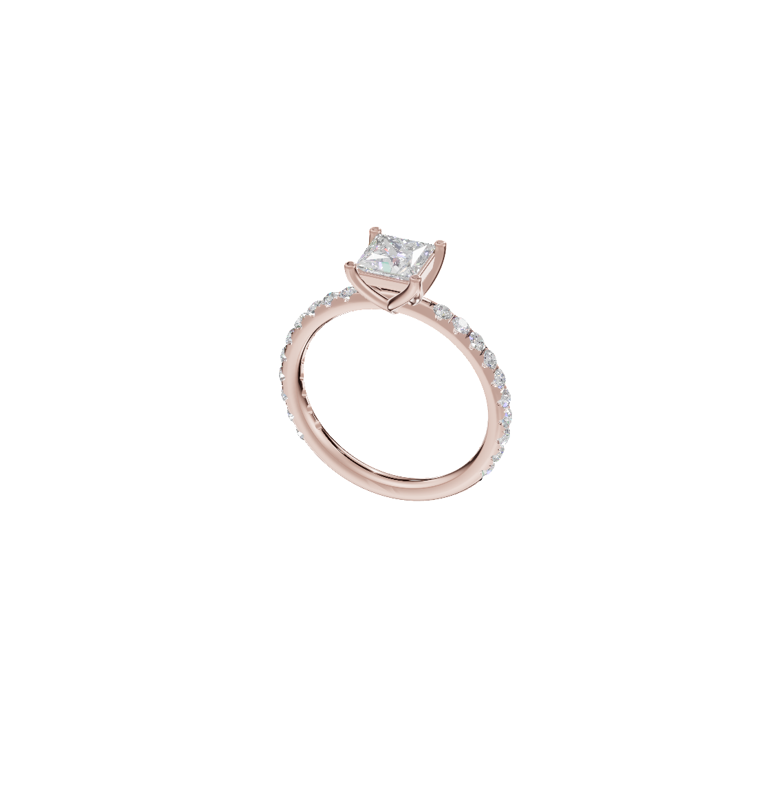 Pave Tulip Solitaire