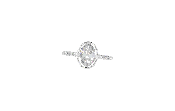 Half-Pave Solitaire Halo Cathedral