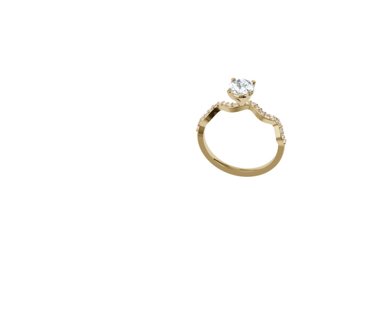 Pave Wavy Ring