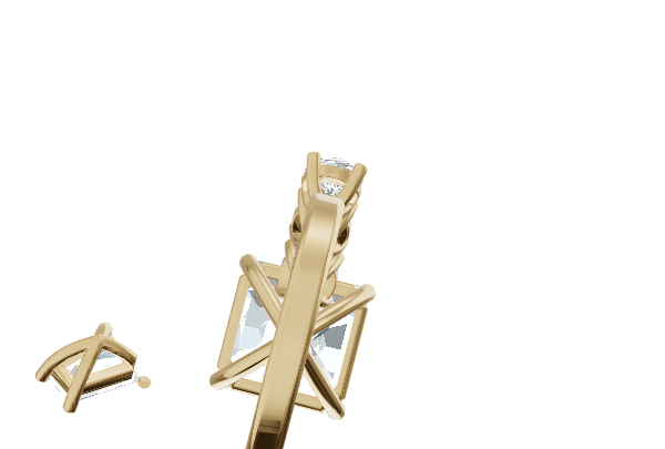 Asscher Three Stone Cathedral