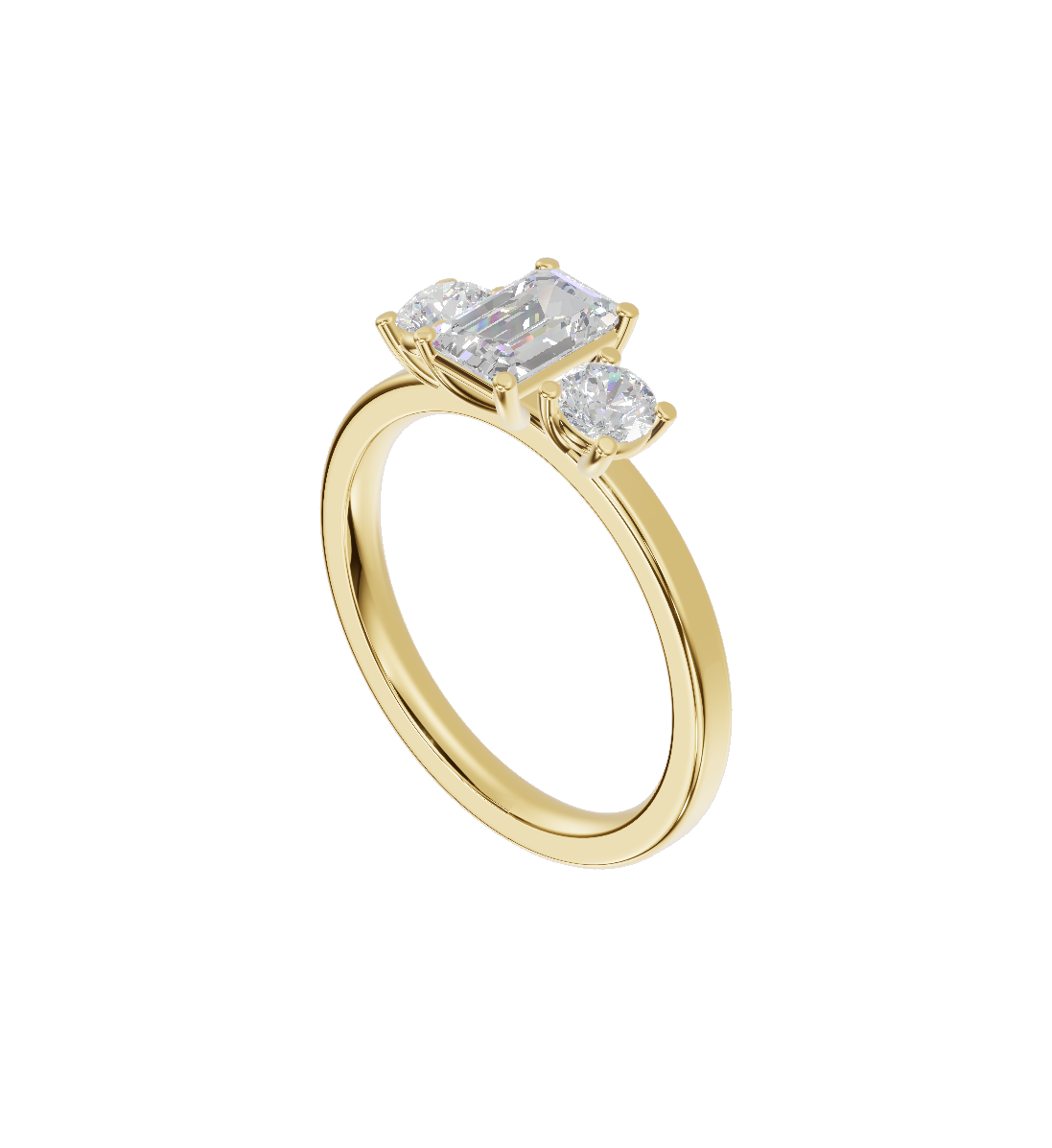 Emerald Three Stone