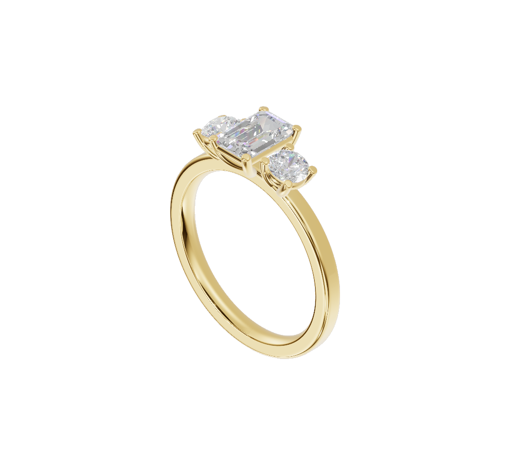 Emerald Three Stone