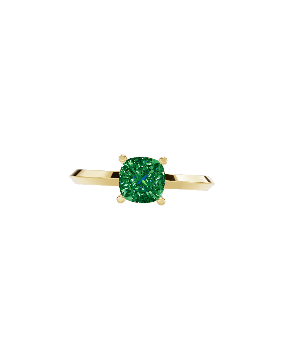Emerald Knife Edge Solitaire