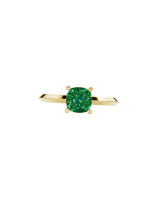 Emerald Knife Edge Solitaire