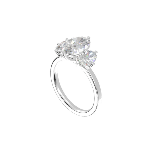 Oval Three Stone