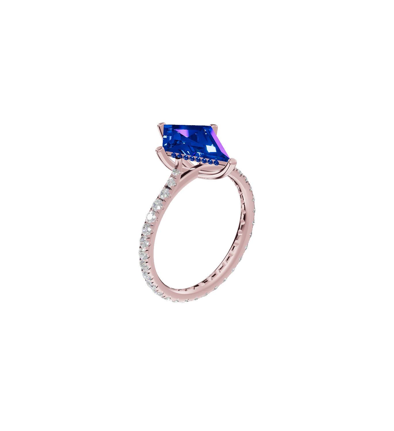 Half-Pave Solitaire Hidden Halo Cathedral