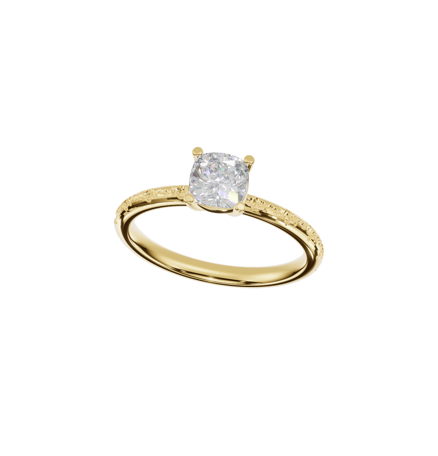 Antique Engraved Solitaire