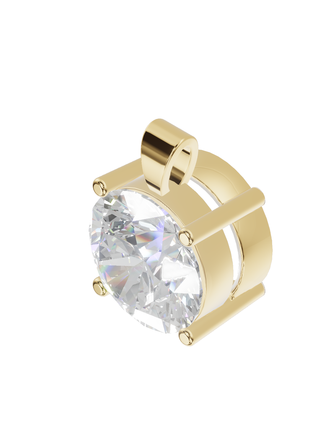 Emerald Bezel Solitaire Pendant