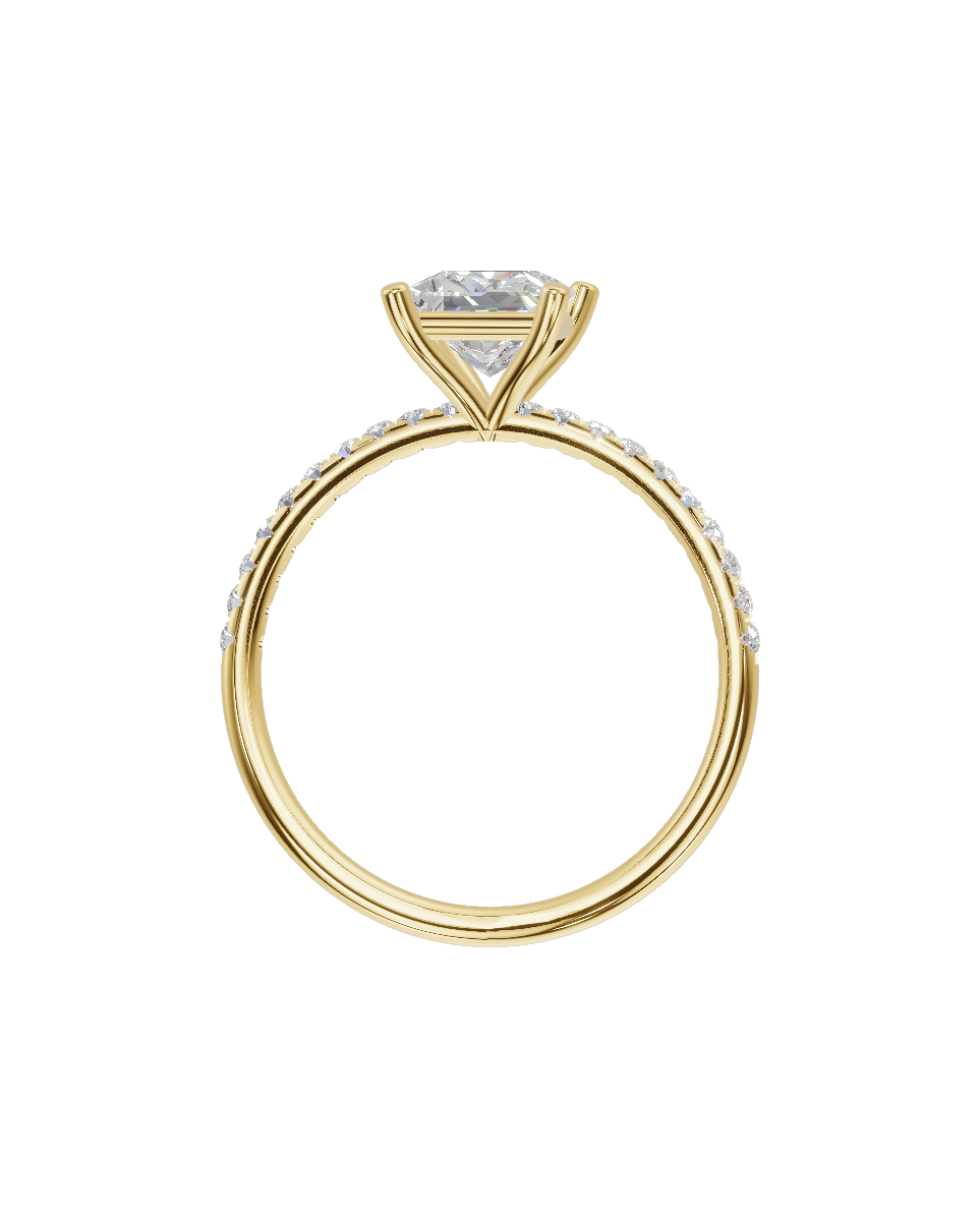 Princess Solitaire with Pave