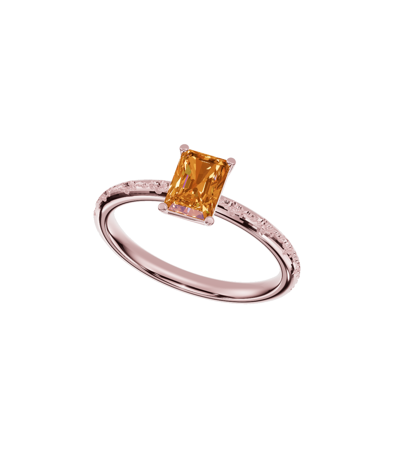 Antique Engraved Solitaire