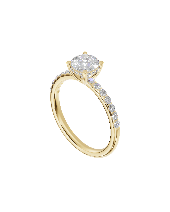 Half-Pave Hidden Halo Solitaire
