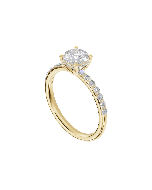 Half-Pave Hidden Halo Solitaire