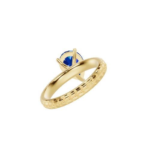 Fleur-de-lis Engraved Solitaire
