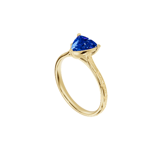 Antique Engraved Solitaire Cathedral